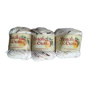 Peaches & Creme Yarn Oasis 2 oz 95 yds Cotton Worsted 4 Ply Variegated 3 Skeins
